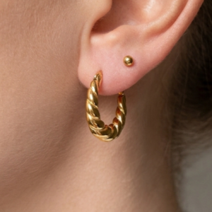 boucles oreilles maelys acier inoxydable doré
