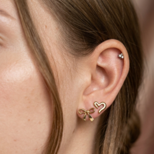 boucles oreilles amira doré coeur acier inoxydable